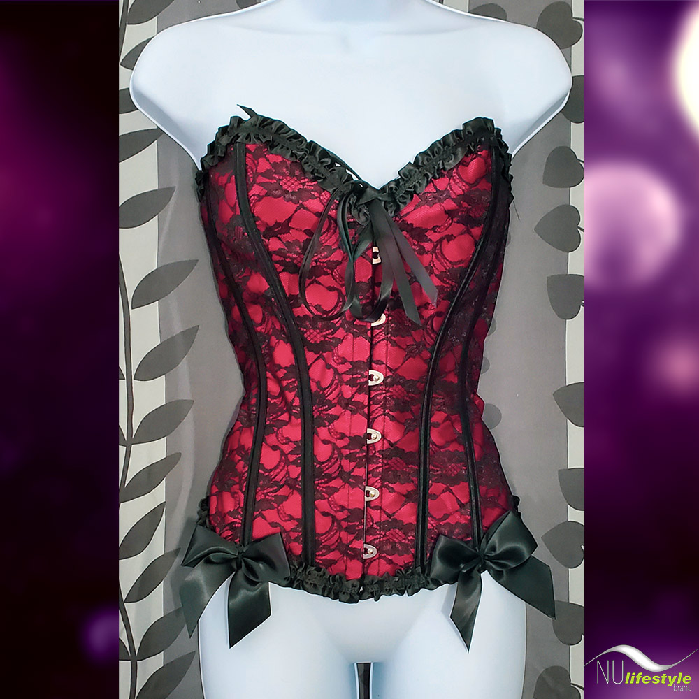 Red Corset - Floral Lace - NU Lifestyle Brand