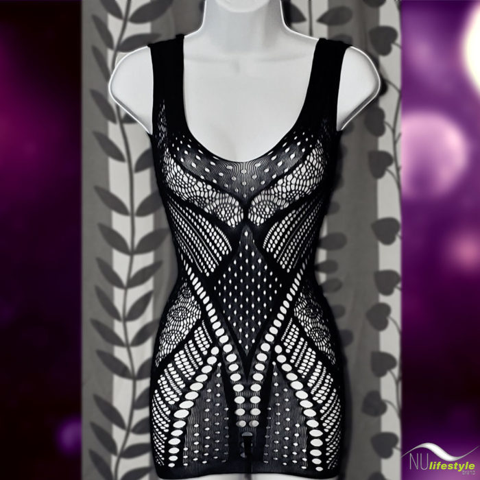 NU Lifestyle - Body Contour Fishnet Mini Dress Lingerie Body Stocking