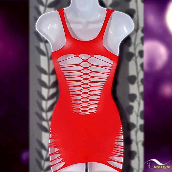 NU Lifestyle - Fishnet Babydoll Mini Dress Lingerie Body Stocking