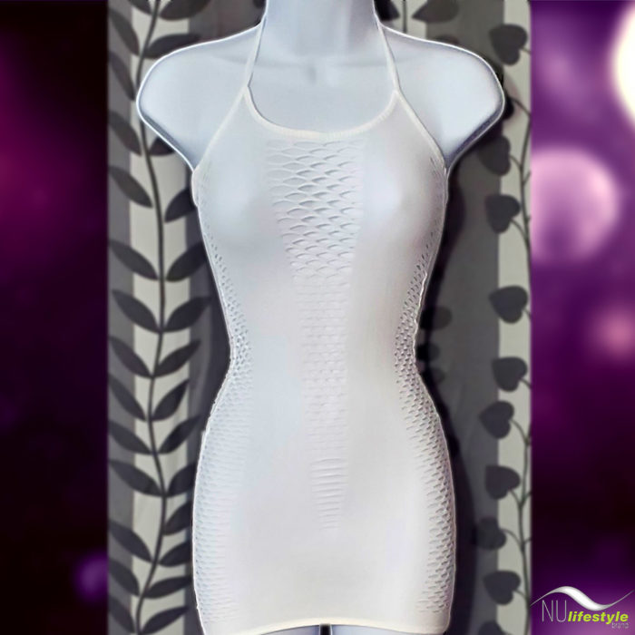 NU Lifestyle - Halter Fishnet Cutout Mini Dress Lingerie Body Stocking